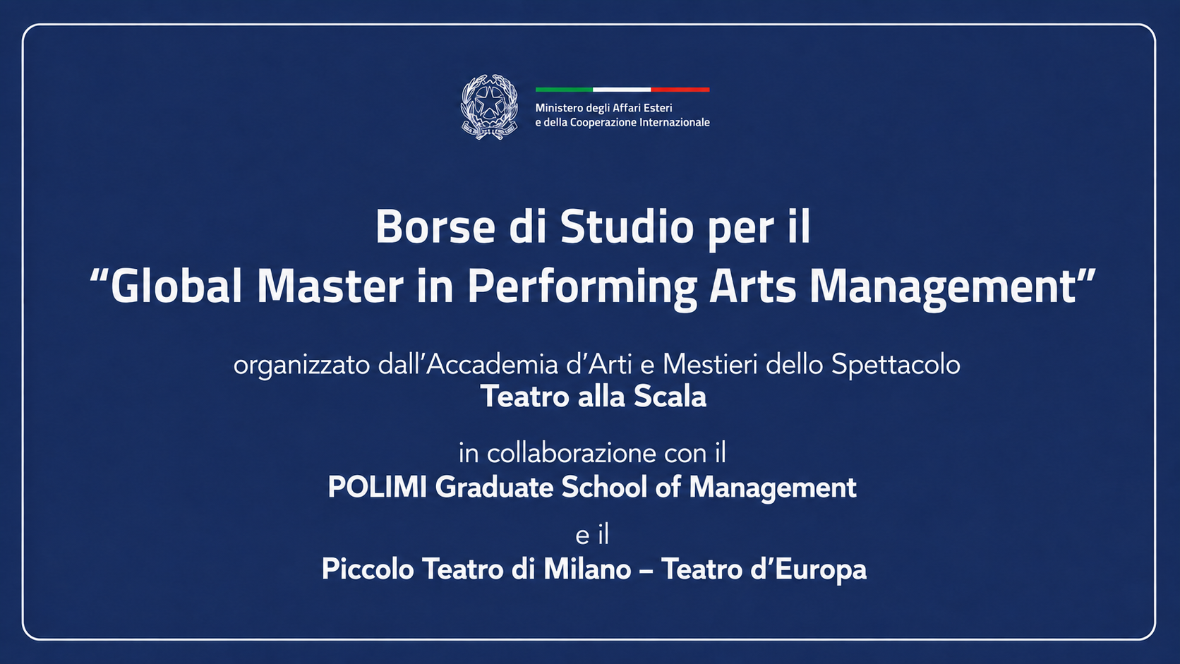 visual card global master in performing arts management